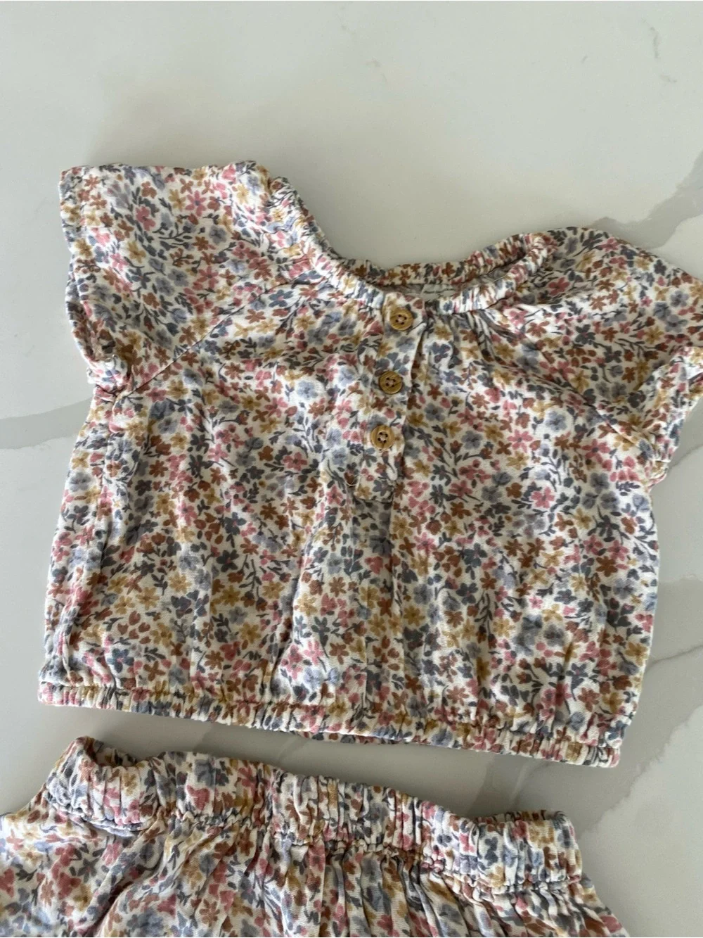 Little Planet by Carter's Girls 2T Floral 2pc Top & Skirt organic Cotton Set
